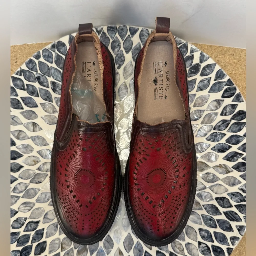 Spring step La-Artiste Hanna  leather Slip-On women’s Loafers 9 - Picture 8 of 14